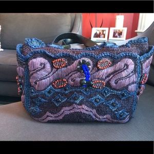 Jamin Puech raffia and leather bag